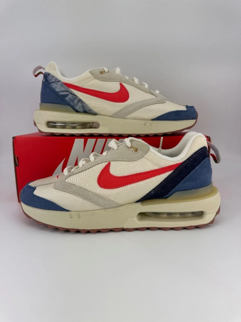 Nike Air Max Dawn Coconut Milk Track Red Running Sneakers DV1487-162 Men's Sizes